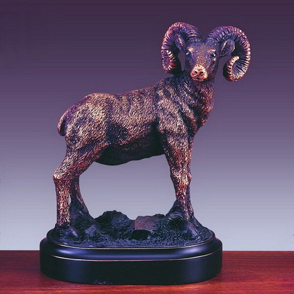 Ram Sculpture Wildlife Statue curled horns awards or trophies